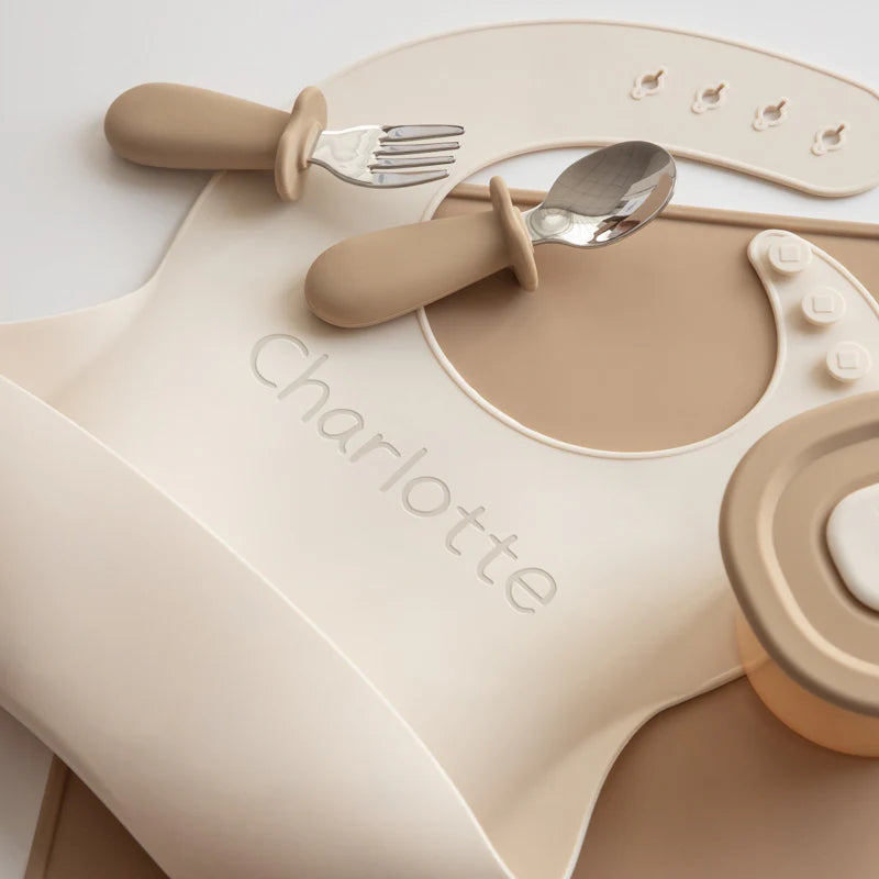 Custom Baby Feeding Set – Engraved Name on BPA-Free Silicone Tableware