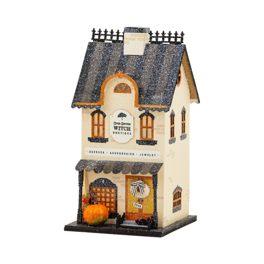 “Haunted Curb Appeal” 👻 Light-Up Halloween Paper House by My Mind’s Eye
