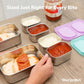 "Packed with Purpose" 🍱 Stainless Steel Bento Box Lunch Set with Silicone Lids by WeeSprout
