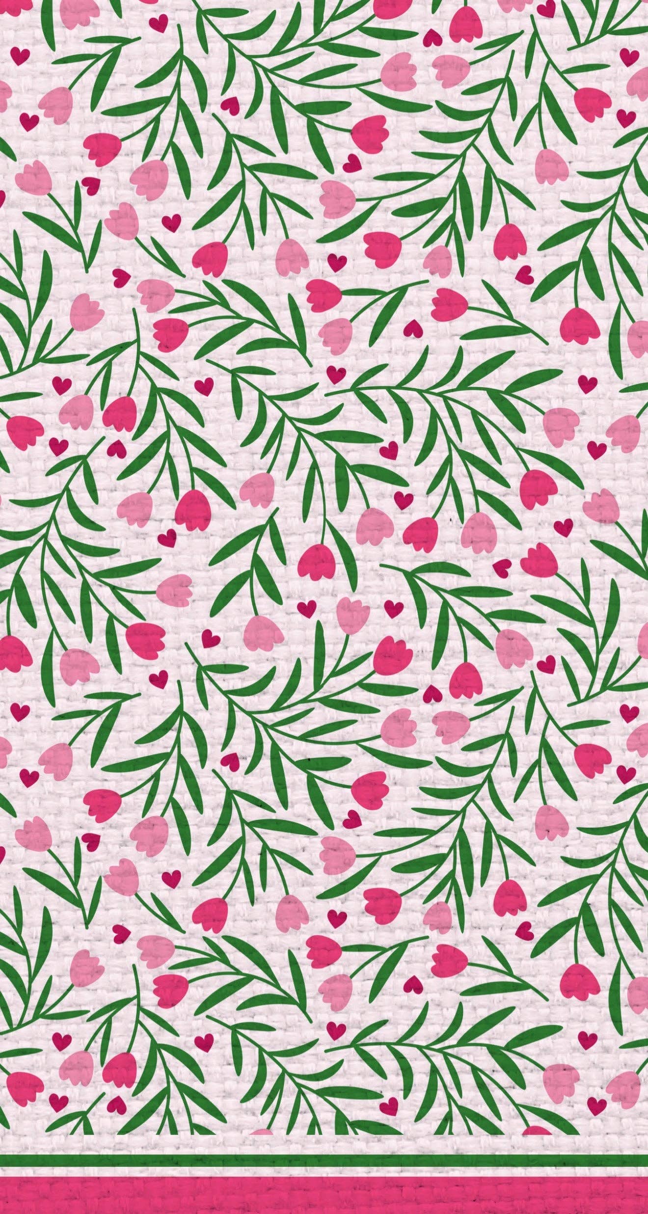 Soft absorbent guest towel with floral motif