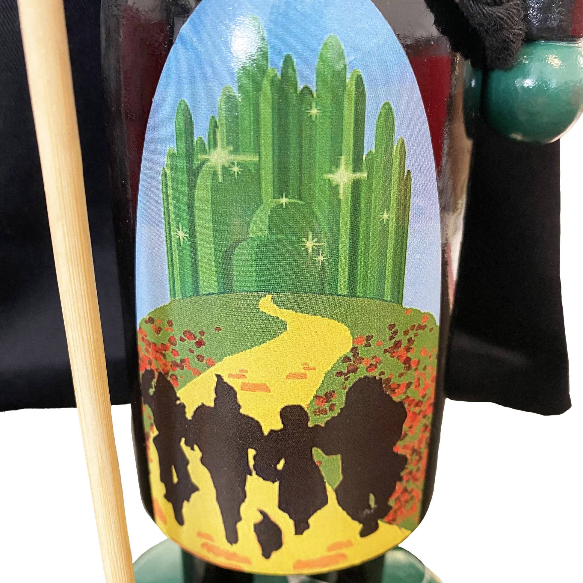 Halloween mantel nutcracker with witch design