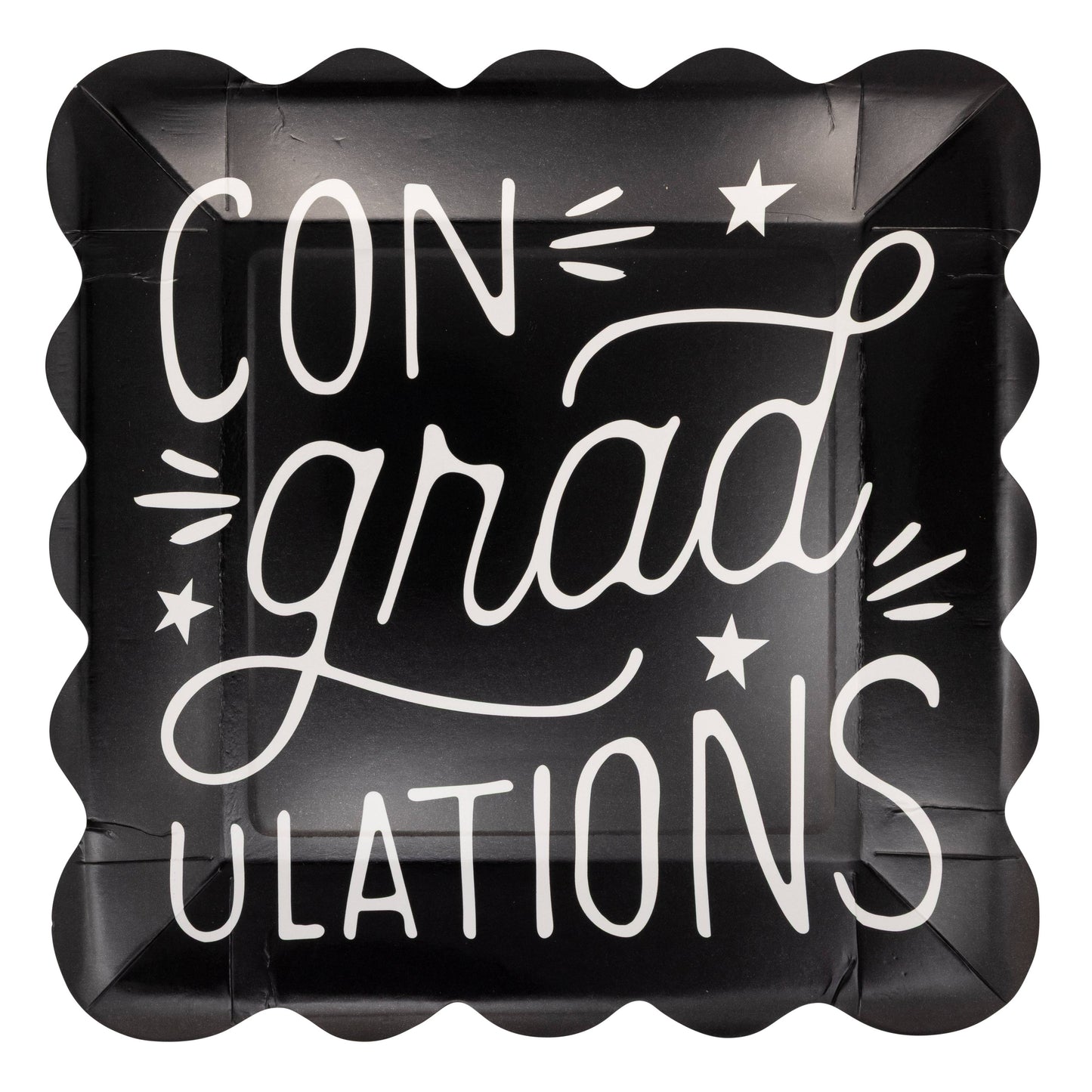 “ConGRADulations!” 🎓 Bold Graduation Dinner Plates by My Mind’s Eye