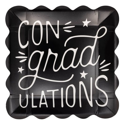 “ConGRADulations!” 🎓 Bold Graduation Dinner Plates by My Mind’s Eye