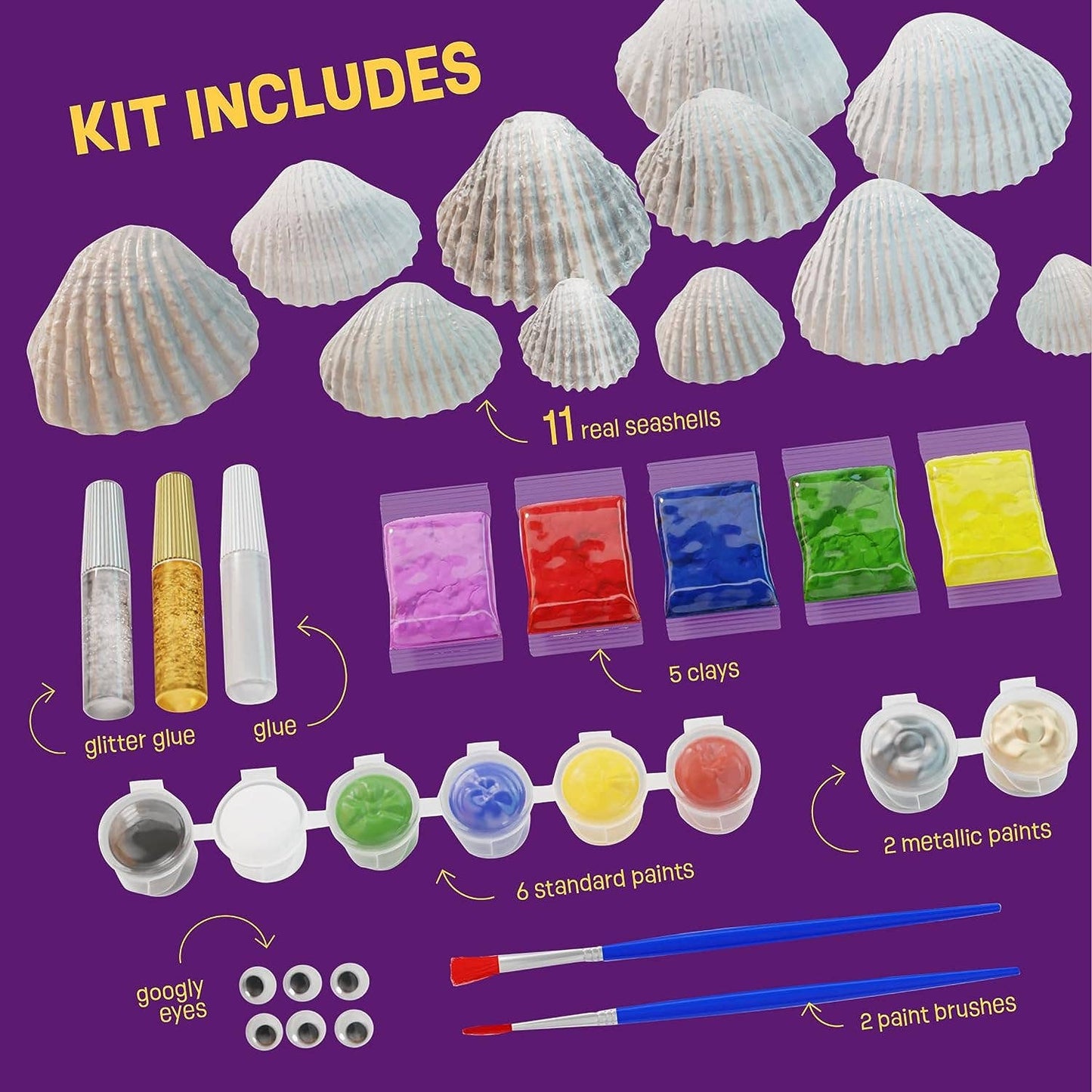 "Shore Things" 🐚 Seashell Painting Kit by Dan&Darci