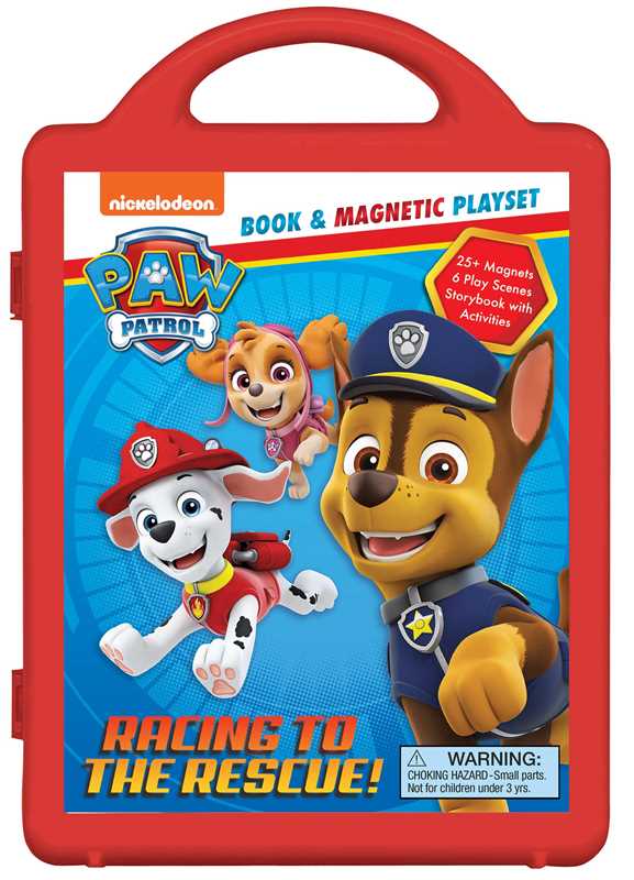 PAW Patrol Magnetic Play Set book and case