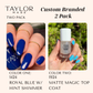 Custom Nail Polish: 2 Pack Long-wearing + Vegan + Non-toxic: 0224 Glossy Fuschia / 1424 Royal Blue Gloss with Hint of Shimmer