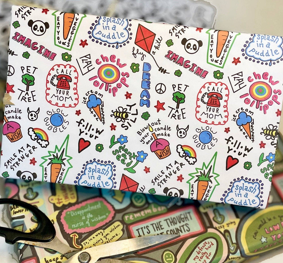 “Tear It Open” 🎈 Colorful Birthday Wrapping Paper Roll by Better Than The Gift