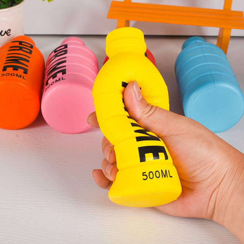 "Hydration Squad" 💧 Water Bottle Squishy Slow-Rising Sensory Toy