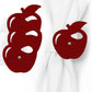 Leather Apple Napkin Wraps: Gold