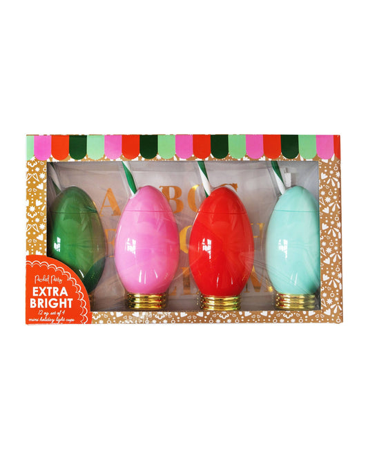 “Lit for the Holidays” ✨ Mini Light Cup Sippers (Set of 4)