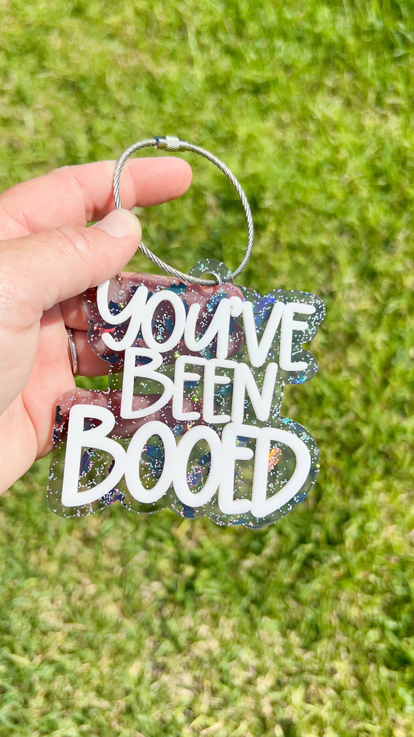 You’ve Been Booed tag with ghost and pumpkin design