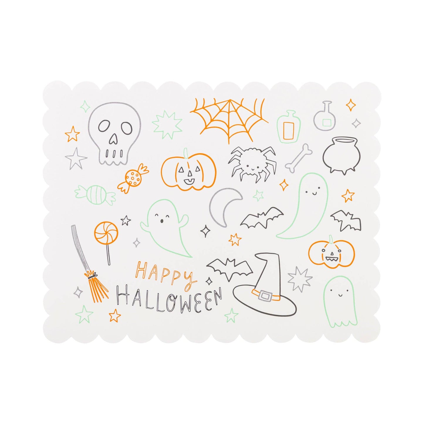 “Color Me Spooky” 🖍️ Halloween Coloring Activity Placemats