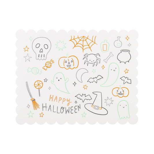 “Color Me Spooky” 🖍️ Halloween Coloring Activity Placemats