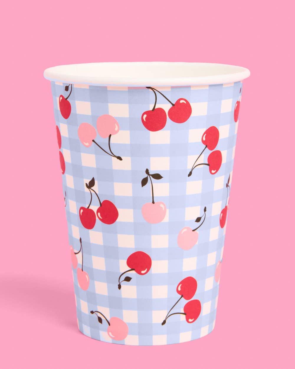Red and pink cherry tableware set for parties