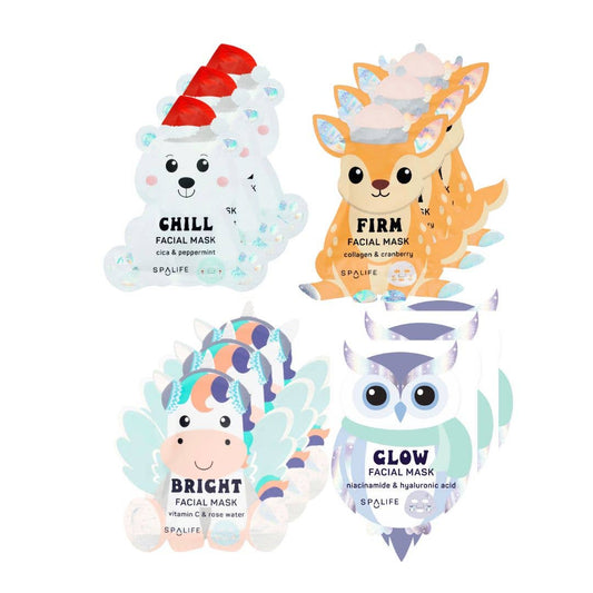 “Seasons Greetings” 🎅 Christmas Holiday Winter Wonder Animal Facial Mask Gift Set