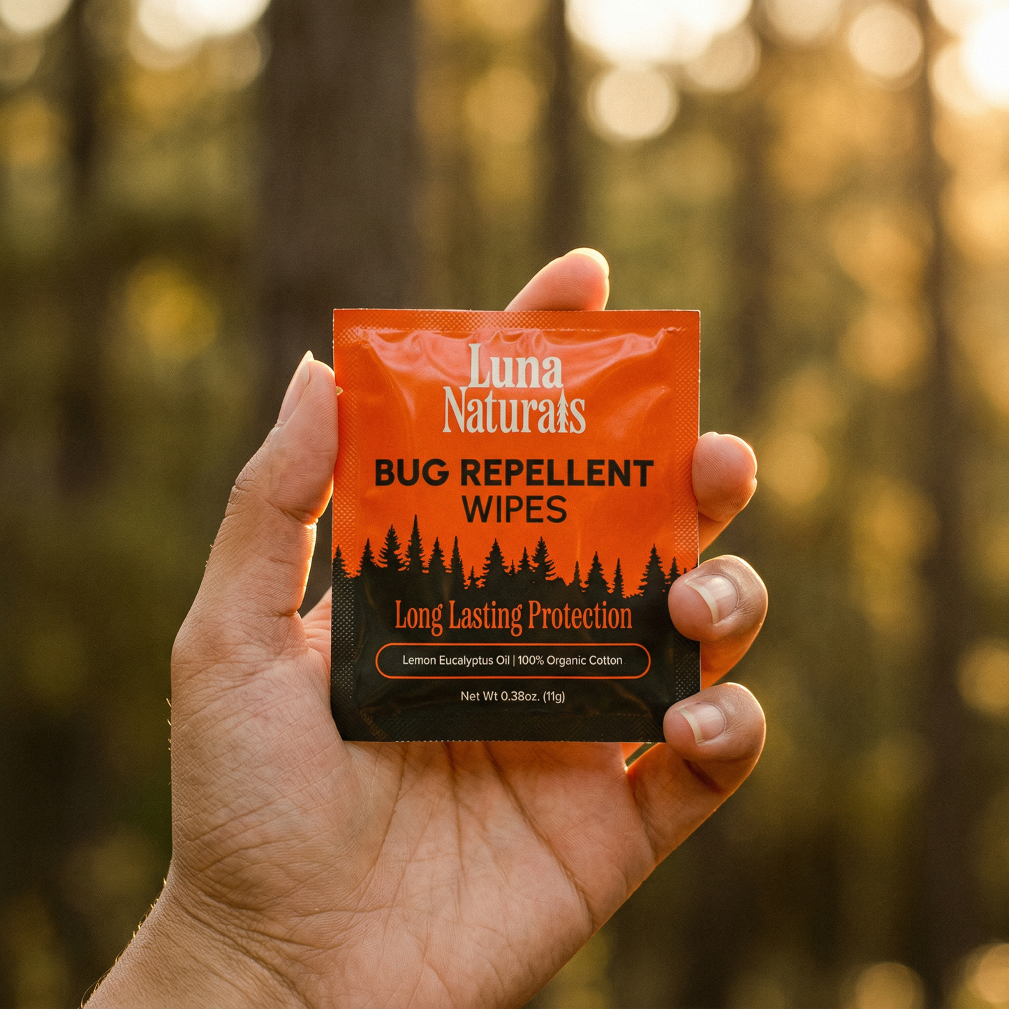 "Wipe the Bugs" 🌿 Lemon Eucalyptus Bug Repellent Wipes (15ct) by Luna Naturals