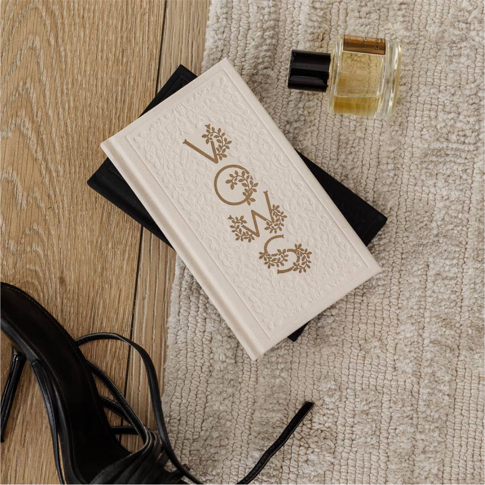 Layflat vow books with archival paper