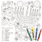 Activity coloring sheets 12.5x12.5 inches 20 pack
