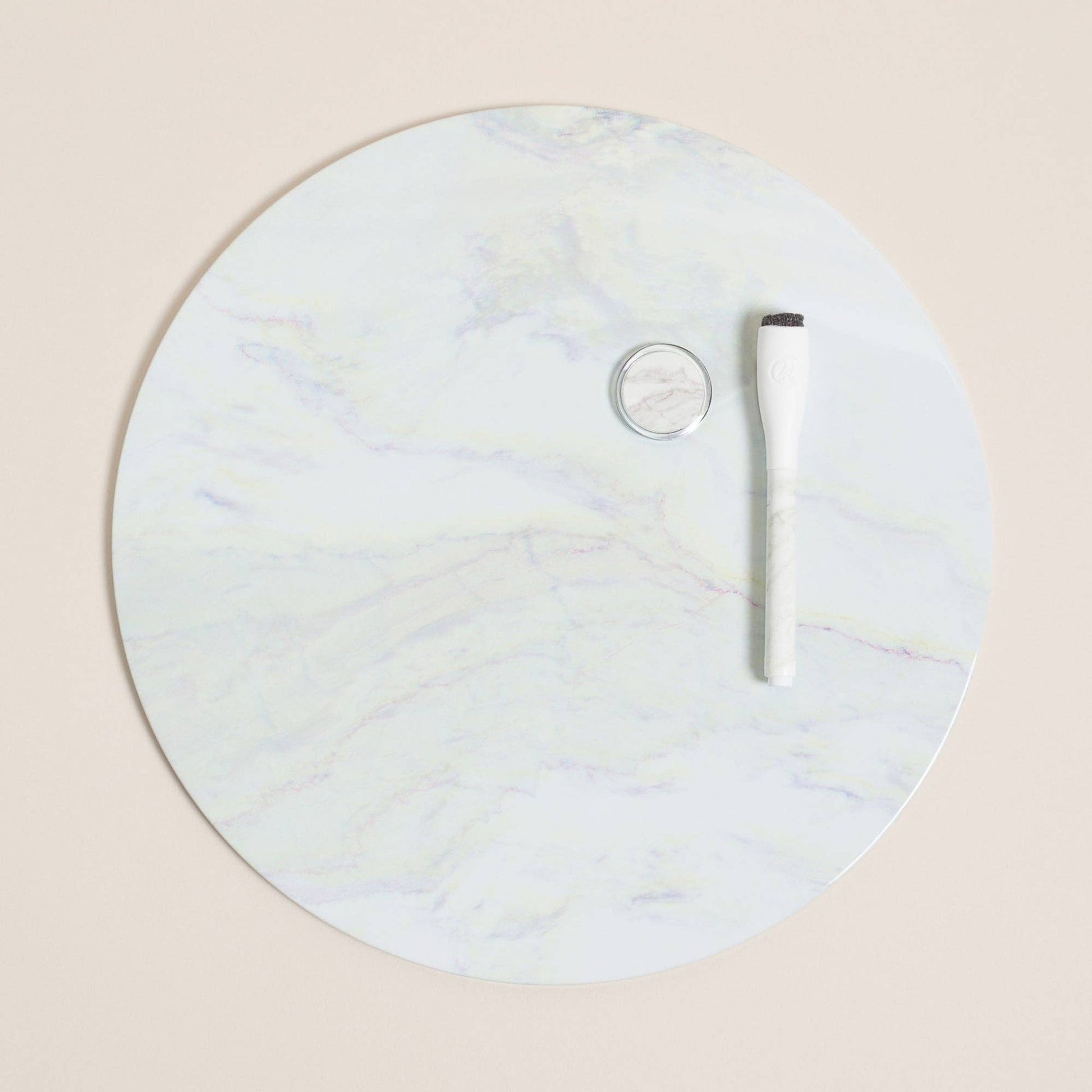Decorative dry erase board marble finish