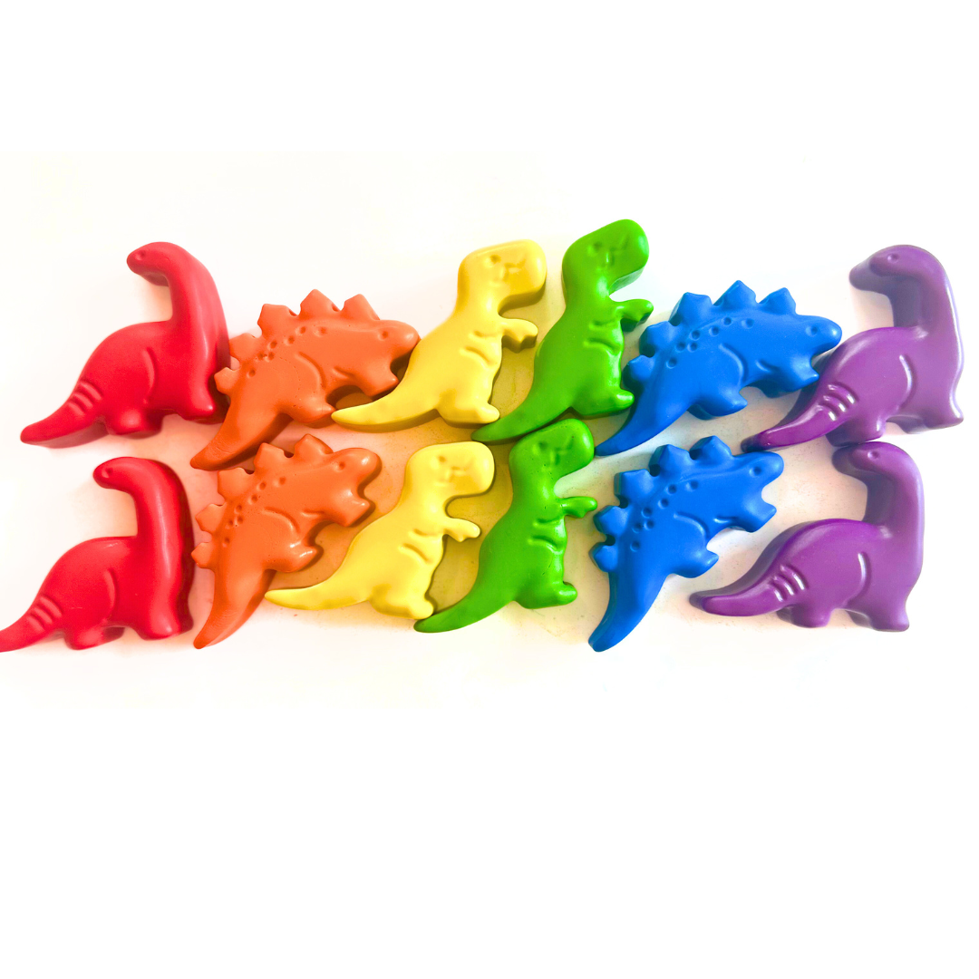 "Roar-some" 🦖 Dinosaur-Shaped Rainbow Crayons by Wonder Hue Crayon Co.