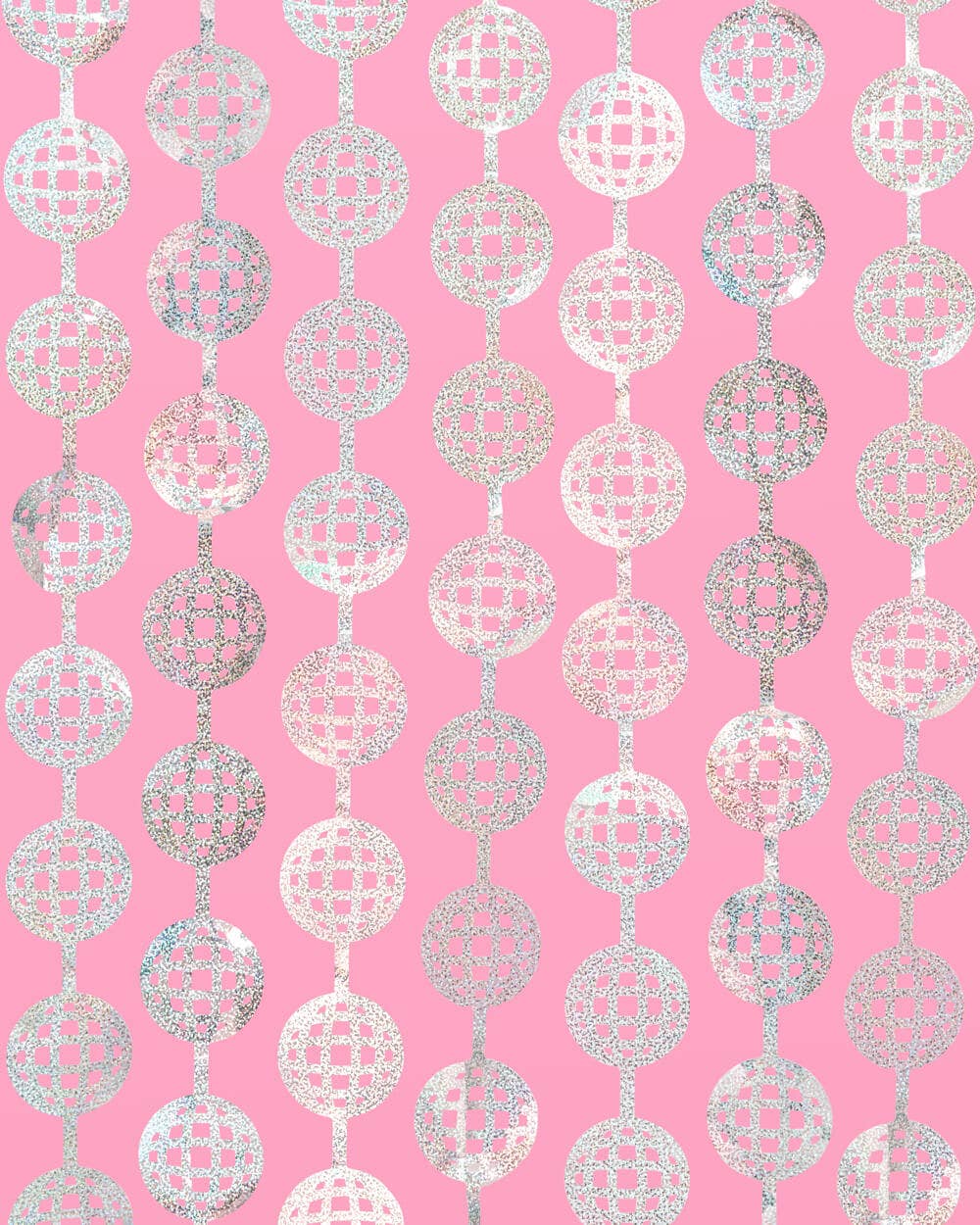 “Groovy & Engaged” 🪩 Disco Ball Foil Curtain by xo, Fetti