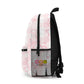 Pink Gingham Bunny Backpack — Personalized Kids School Bag with Bow & Heart Pattern