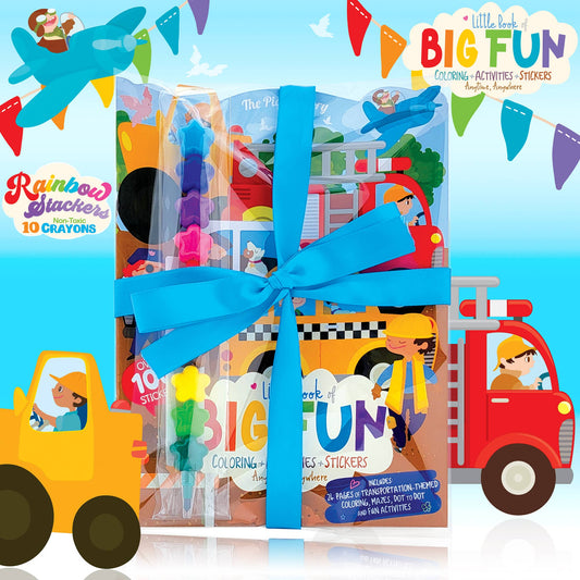 Kids’ Activity Gift Pack – Coloring Book & Rainbow Crayon Stacker Set! 