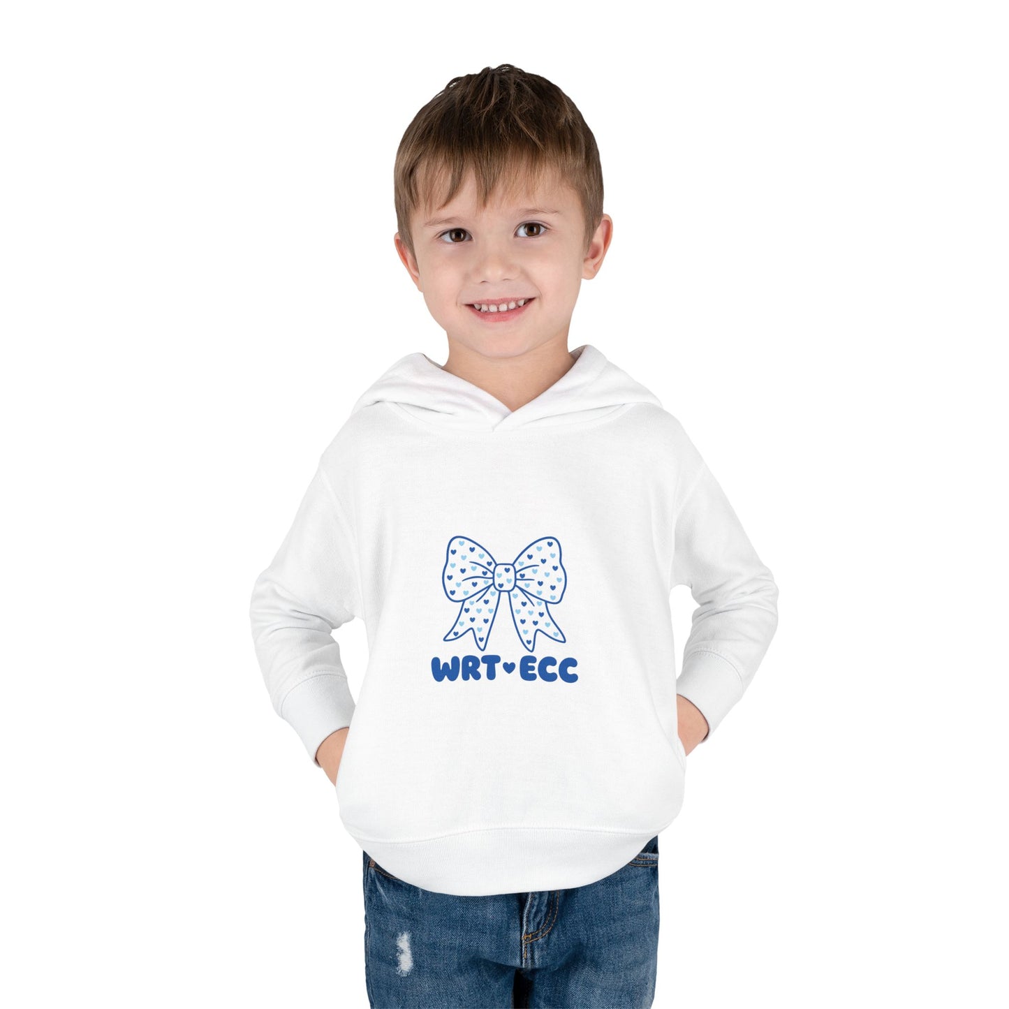 “Heart on Her Sleeve” 🎀 Heart-Filled Statement Bow WRT ECC Toddler Hoodie by CGO