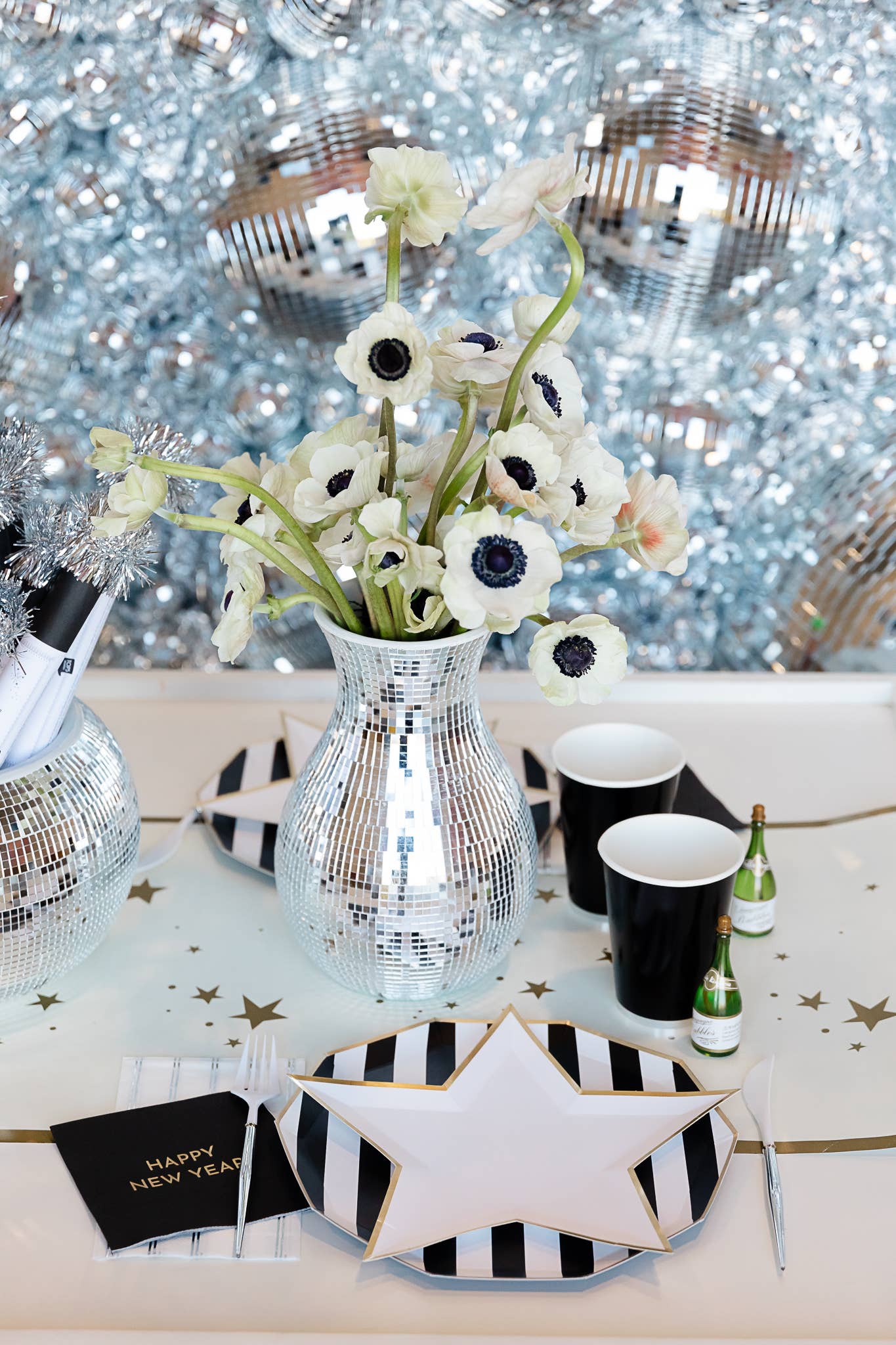 Happy New Year cocktail napkins, eco-friendly, 3-ply, FSC certified, premium soy ink, 20 pack