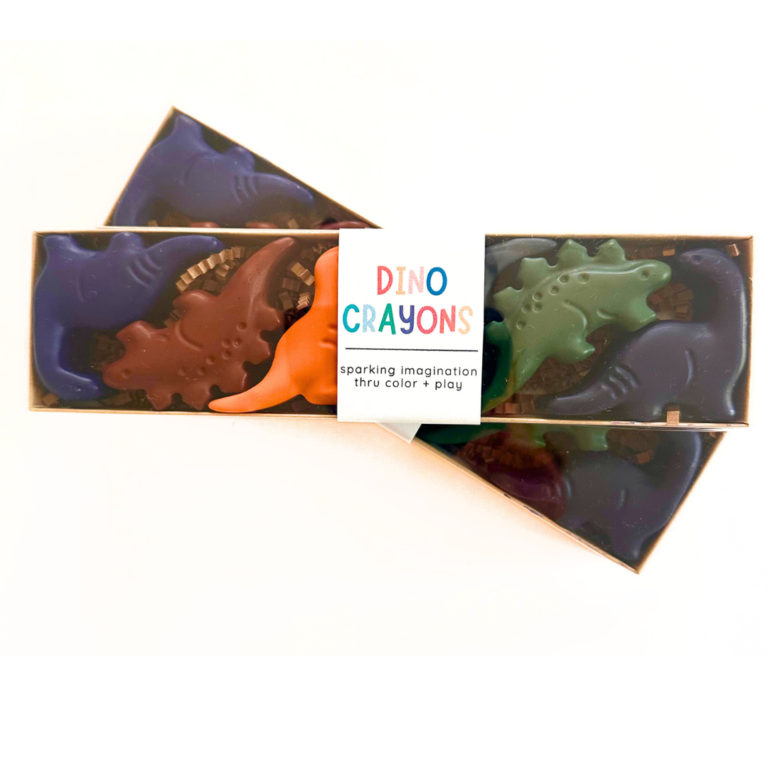 Toddler dinosaur crayons artistic activity