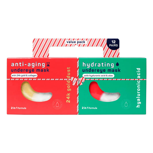 “Twinkle Eyes” 🤶 Christmas Holiday Anti-Aging & Hydrating Undereye Mask Duo – Value Pack by Spa Life
