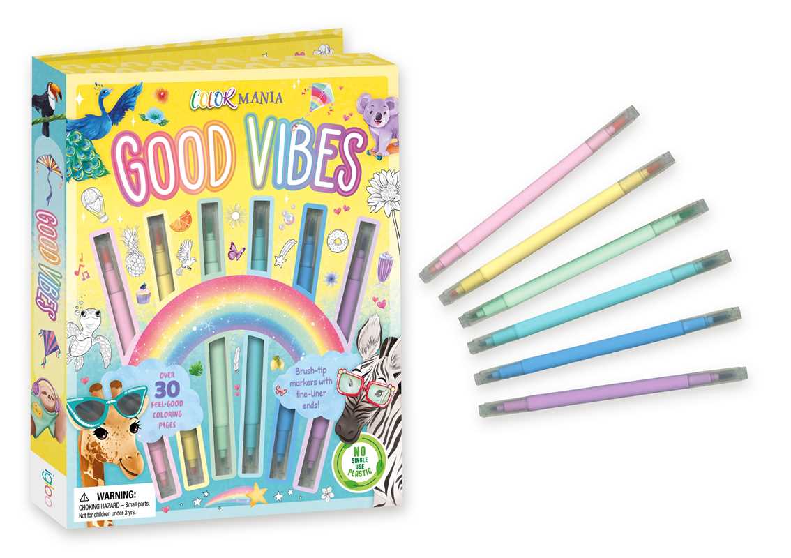“Good Vibes Only” 🎨✨ Color Mania Coloring Set by Igloo Books