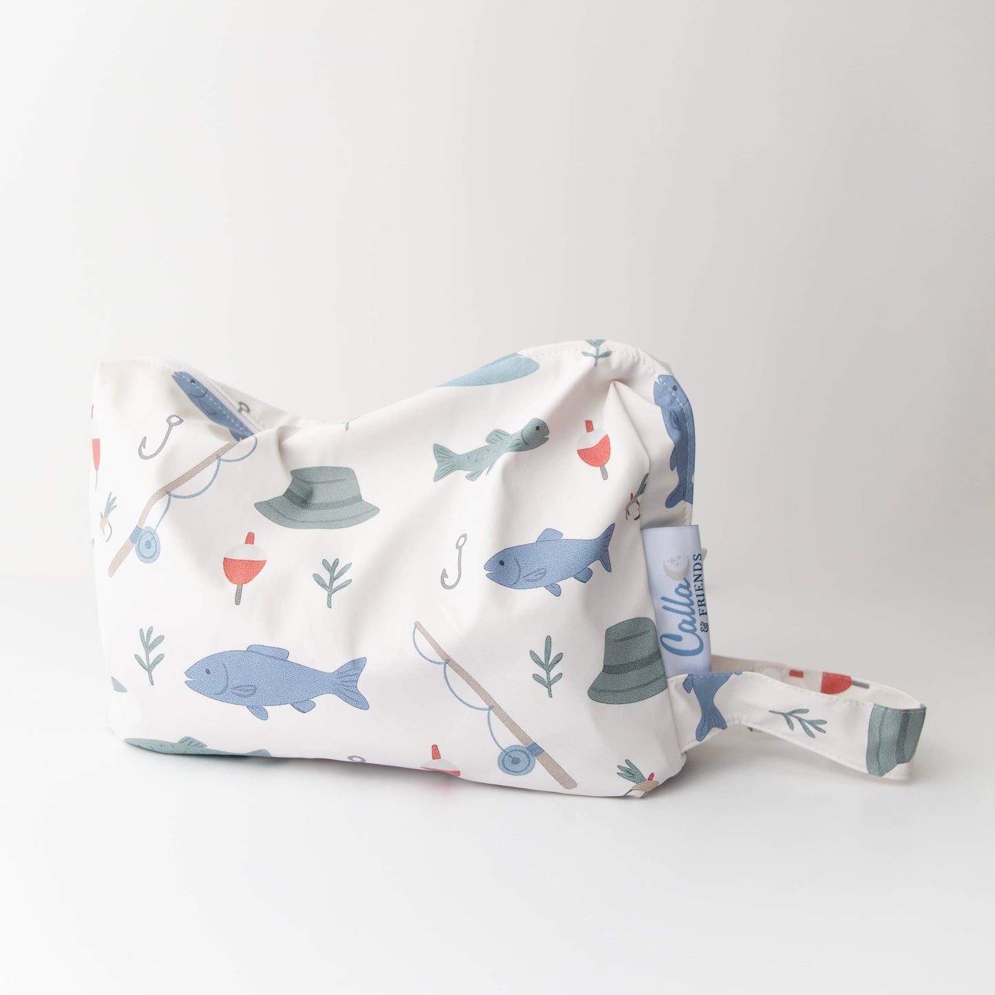 "Everything Wet" 💦 Brush Stripes Blue Wet Bag by Calla & Friends