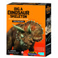Excavate and assemble 8"-9" T-Rex, Triceratops, or Stegosaurus skeleton with excavation kit.