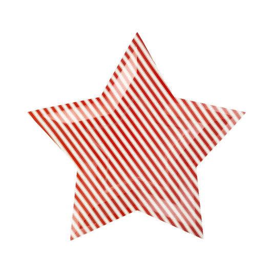 “Star Spangled Style” 🤩 Striped Star Shaped Paper Plate