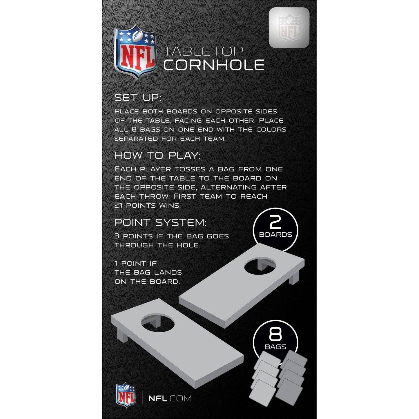 “Small Boards, Big Hawk Energy” 🏈 Seattle Seahawks Tabletop Cornhole Set by Masterpieces Puzzles