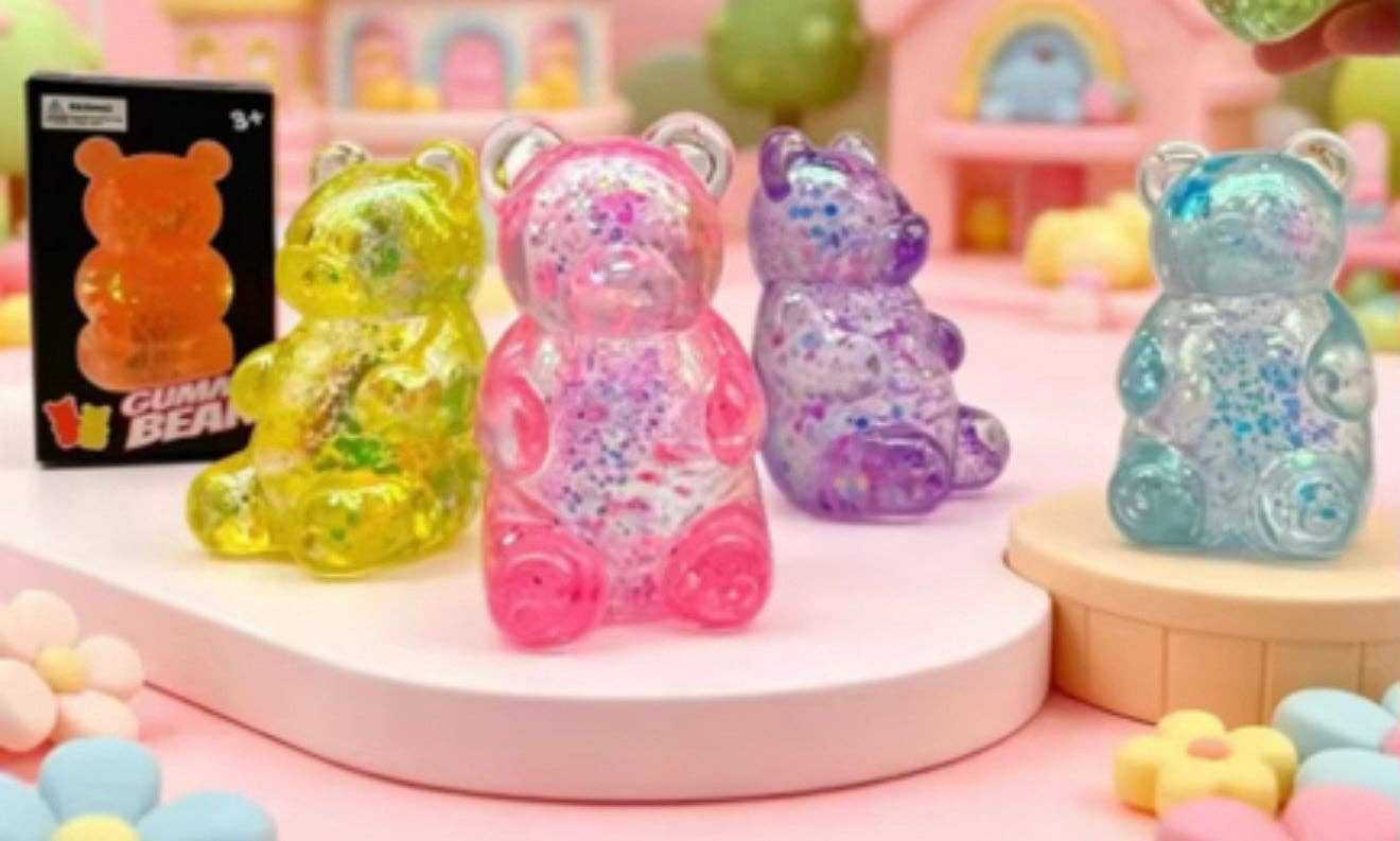 “Bear Hug” 🐻 Glitter Gummy Bear Squishy Toy by Hart and Hollow