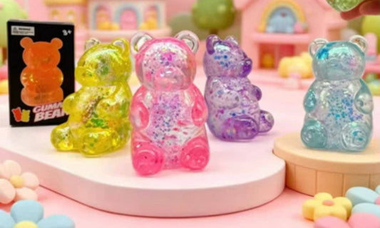 “Bear Hug” 🐻 Glitter Gummy Bear Squishy Toy by Hart and Hollow