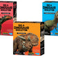 Excavate and assemble 8"-9" T-Rex, Triceratops, or Stegosaurus skeleton with excavation kit.
