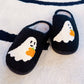 "Ghost Mode" 👻 Spooky Ghost Cozy Slippers with Pumpkin Embroidery by Ellison+Young