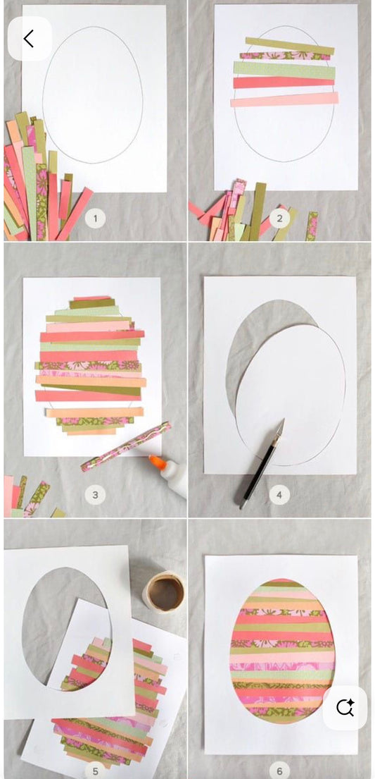 “Stripe Hype Eggs” Paper Strip Easter Art 🥚🎨 Easy Easter Classroom Craft Kit by Chief Gifting Officers