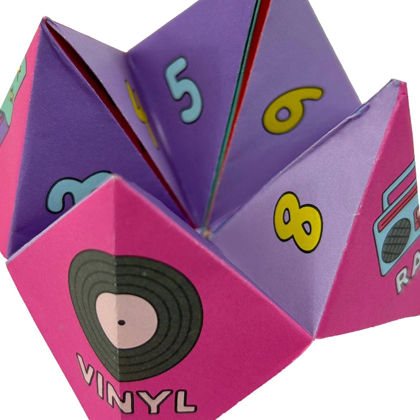 DIY Paper Fortune Teller Kit for Kids with 24 Foldable Sheets, Including Ready-to-Fold, Color-In, and Create-Your-Own Designs, Plus 2 Sticker Sheets for Customization, Perfect for Playdates and Sleepovers.