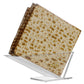 Lucite Matzah Stand with Swirl Text: Gold