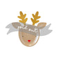 Reindeer-shaped party plates with gold foil accents, 8 festive plates for Christmas treats