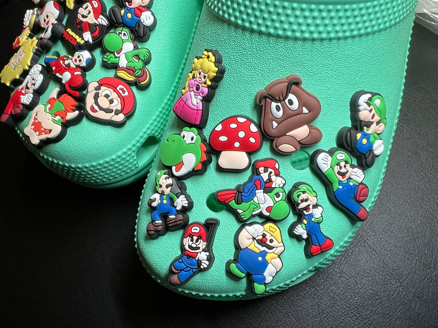 Mix-and-match shoe decorations for creative play