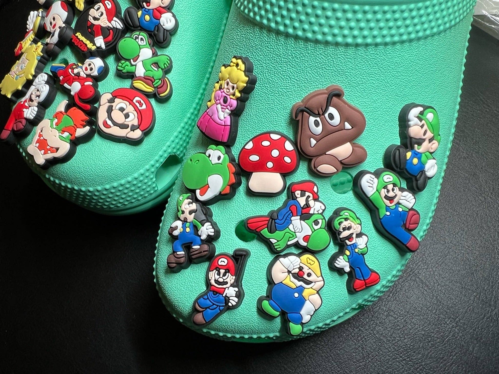 Mix-and-match shoe decorations for creative play