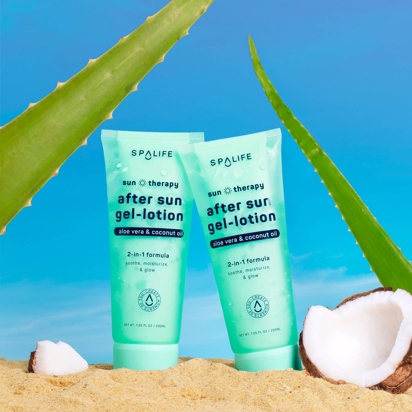 "After the Pool Party" 🌴 2-in-1 Aloe + Coconut After-Sun Gel-Lotion by My Spa Life