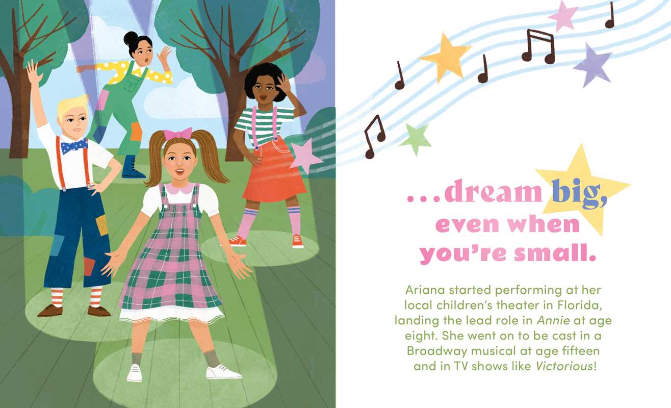 Ariana Grande stage and screen inspiration book