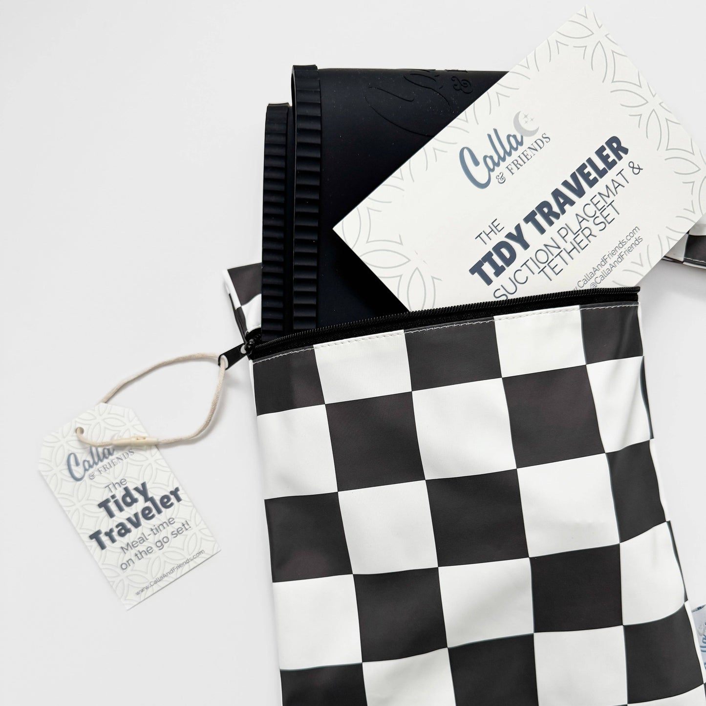 "Tidy Traveler" 🍽️ Slate Blue Brush Stripe Placemat Set by Calla & Friends