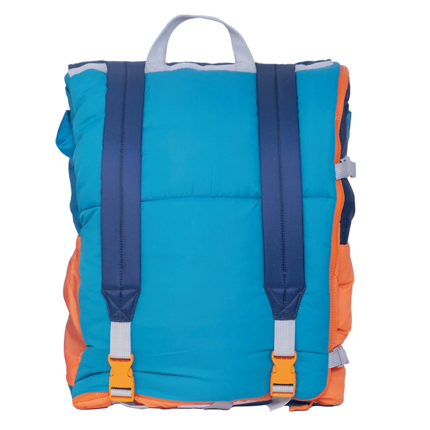 "Pack & Snooze" 🎒 Mimish Sleep-N-Pack Sleeping Bag — Enamel Blue, Persimmon & Navy (Big Kid)